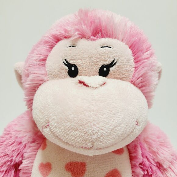 Build A Bear Monkey Plush Pink Hearts Hugs For You 18" Stuffed Animal Toy BAB - Picture 10 of 13